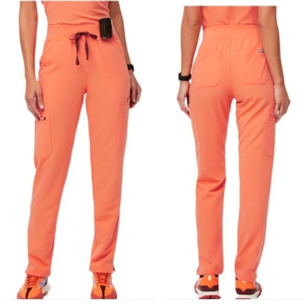 Figs High Waisted Yola Skinny Scrub Womens Size Large Terracotta
